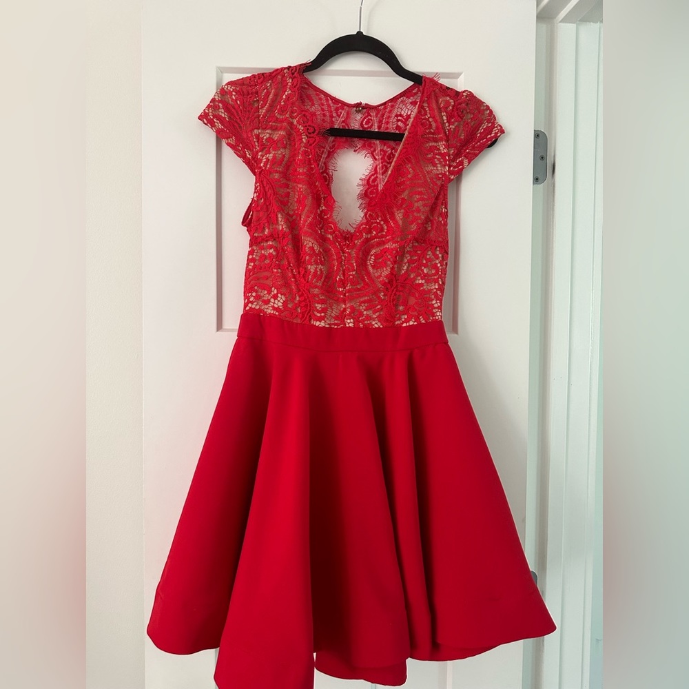 Red formal dress